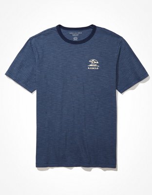 AE Super Soft T-shirt rayada con gráfico