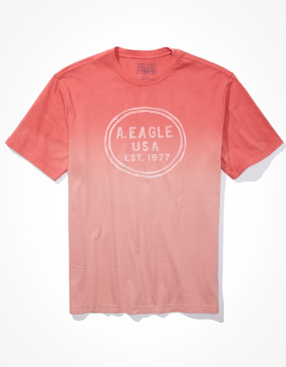 AE Super Soft Dip-Dye Logo Graphic T-Shirt