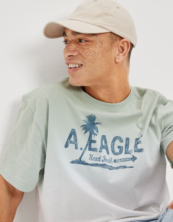 AE Dip Dye Logo Graphic T-Shirt