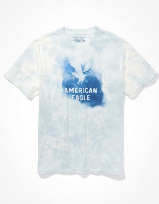 Мужские футболки American Eagle AE Tie-Dye Logo Graphic T-Shirt — фото 3