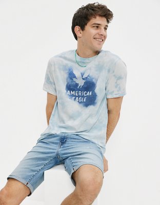 Мужские футболки American Eagle AE Tie-Dye Logo Graphic T-Shirt — фото 5