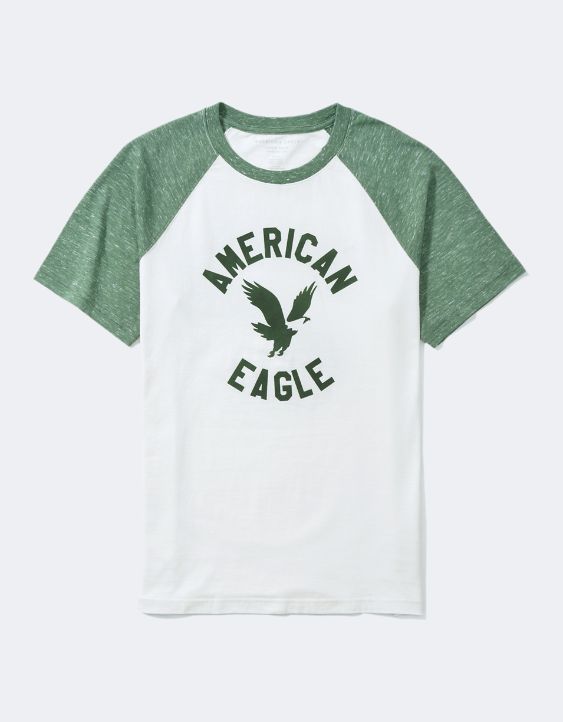 AE Super Soft Raglan Logo Graphic T-Shirt