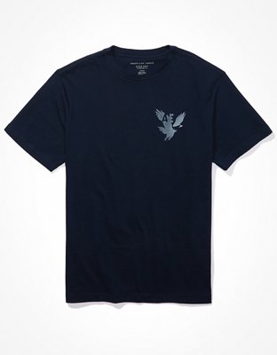 CHASER Brand EAGLE Icon FEARLESS Graphic Jersey Tee Shirt - True Black