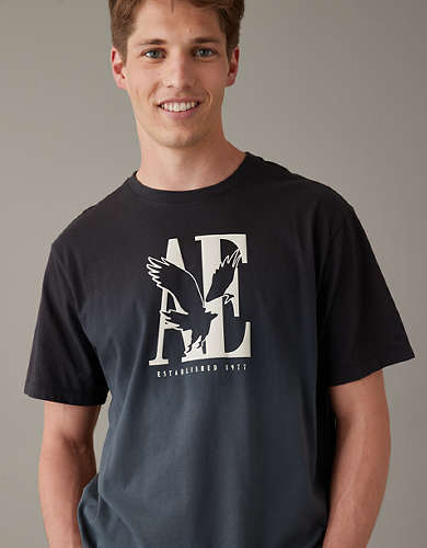 AE Super Soft T-Shirt dip-dye con gráfico de logotipo