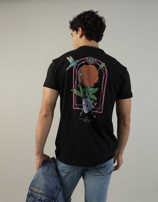 Мужские футболки American Eagle AE x Seher One Day of the Dead Graphic T-Shirt — фото 3