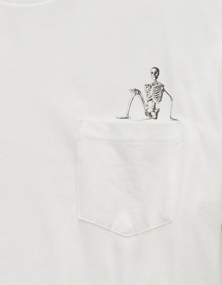 AE Skeleton Halloween Graphic T-Shirt