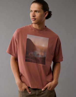 AE T-shirt Extragrande con Gráfico de Fotografía