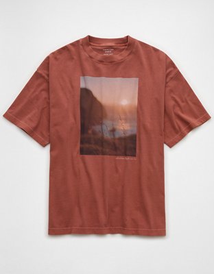 AE T-shirt Extragrande con Gráfico de Fotografía