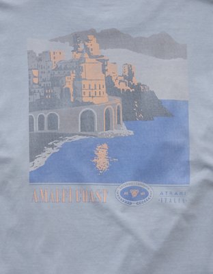 AE T-shirt Recta con Gráfico de Destino