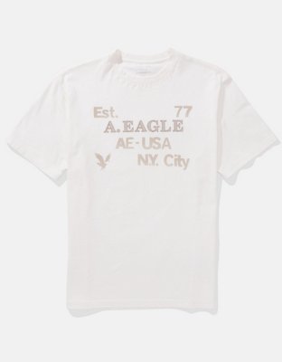 AE T-shirt con Gráfico de Logotipo y Aplicación