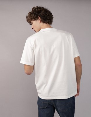 AE T-shirt con Gráfico de Logotipo y Aplicación