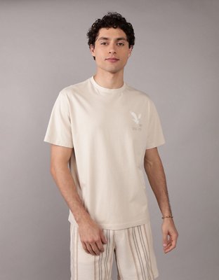 AE T-shirt con Gráfico de Logotipo y Aplicación