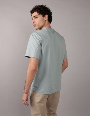 AE T-shirt con Gráfico de Logotipo y Aplicación
