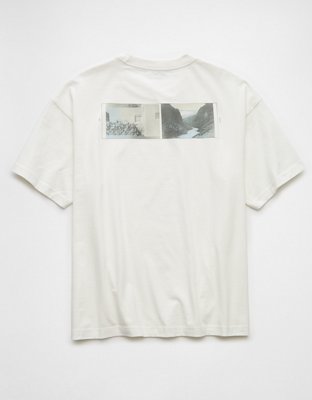 AE T-shirt Recta con Gráfico de Fotografía