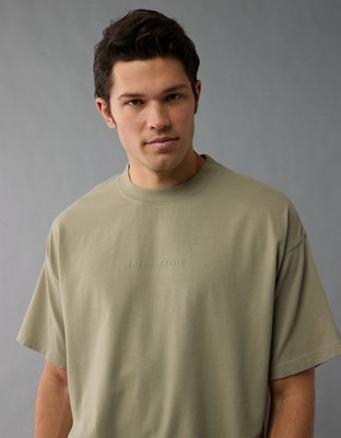 AE Luxe T-shirt Relajada y Pesada Extragrande con Gráfico de Logotipo