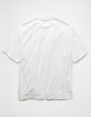 T-shirt à image et logo surdimensionné lourd Luxe décontracté AE
