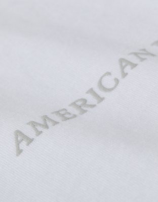 T-shirt à image et logo surdimensionné lourd Luxe décontracté AE