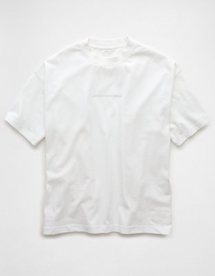 T-shirt à image et logo surdimensionné lourd Luxe décontracté AE