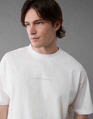 T-shirt à image et logo surdimensionné Luxe décontracté AE