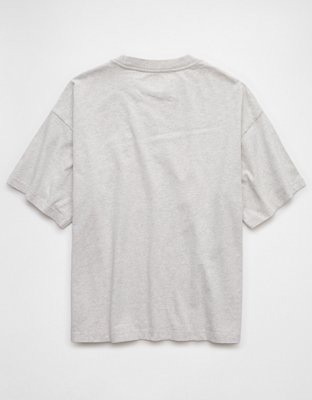 T-shirt à image et logo surdimensionné lourd Luxe décontracté AE