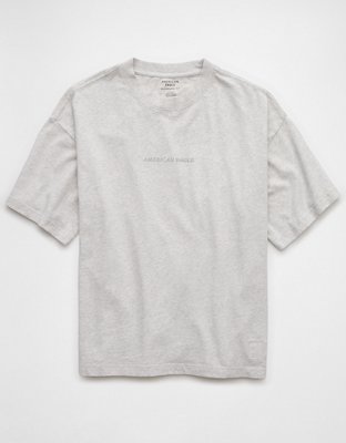 T-shirt à image et logo surdimensionné lourd Luxe décontracté AE