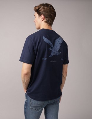 AE T-shirt con Gráfico de Logotipo de Icono