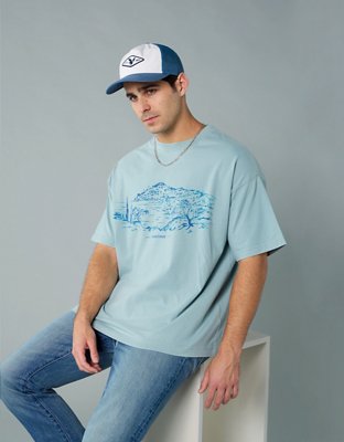 AE T-shirt Recta con Gráfico de Destino