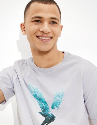 Мужские футболки American Eagle AE For Surfrider Dip-Dye Graphic T-Shirt — фото 2