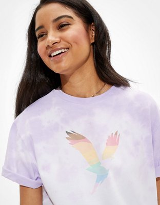 Мужские футболки American Eagle AE Tie-Dye Pride Graphic T-Shirt — фото 4