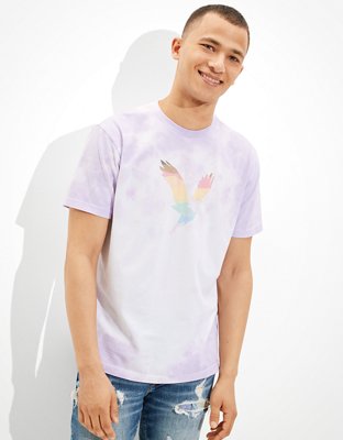 Мужские футболки American Eagle AE Tie-Dye Pride Graphic T-Shirt — фото 3