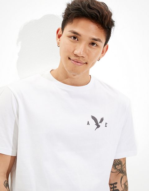 Мужские футболки American Eagle AE Super Soft Left Chest Graphic T-Shirt