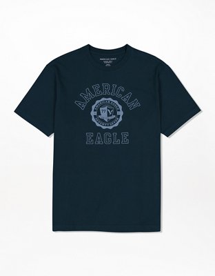 ★AEAE★ WEB LOGO TSHIRTS [NAVY] AE Boxy Oasis Graphic T-Shirt