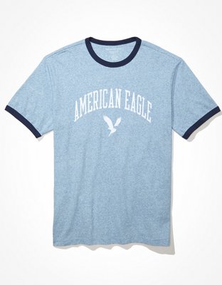 Мужские футболки American Eagle AE Super Soft Graphic Ringer T-Shirt — фото 2
