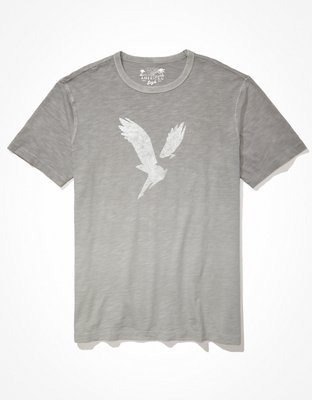 Мужские футболки American Eagle AE Super Soft Slub Dip-Dye Graphic T-Shirt — фото 3