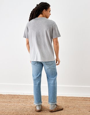 Мужские футболки American Eagle AE Super Soft Slub Dip-Dye Graphic T-Shirt — фото 2