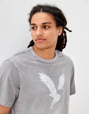 Мужские футболки American Eagle AE Super Soft Slub Dip-Dye Graphic T-Shirt — фото 4