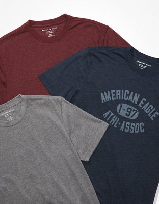 Мужские футболки American Eagle AE Super Soft Short Sleeve T-Shirt 3-Pack — фото 2