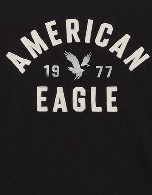 Мужская футболка American Eagle AE Standard Fit Graphic, цвет: Чёрный — фото 6
