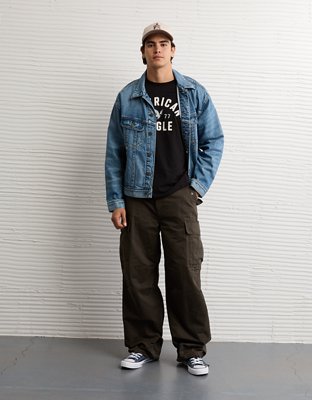Мужская футболка American Eagle AE Standard Fit Graphic, цвет: Чёрный — фото 7