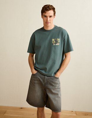 00's Heaven and Earth デザイン カットソー　アーカイブ AE Boxy Fit Destination Graphic T-Shirt | American Eagle