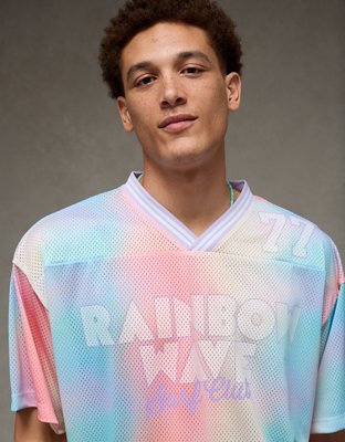 AE Pride Boxy Graphic Mesh T-Shirt