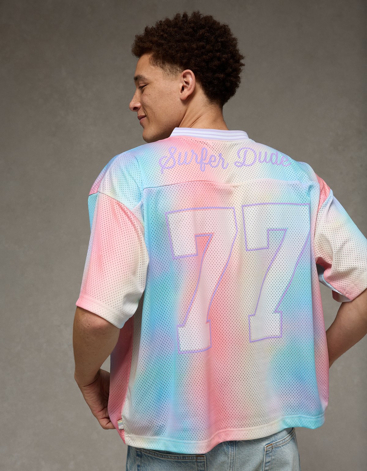 AE Pride Boxy Graphic Mesh T-Shirt - image 2