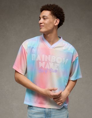 AE Pride Boxy Graphic Mesh T-Shirt from American Eagle - $38.20