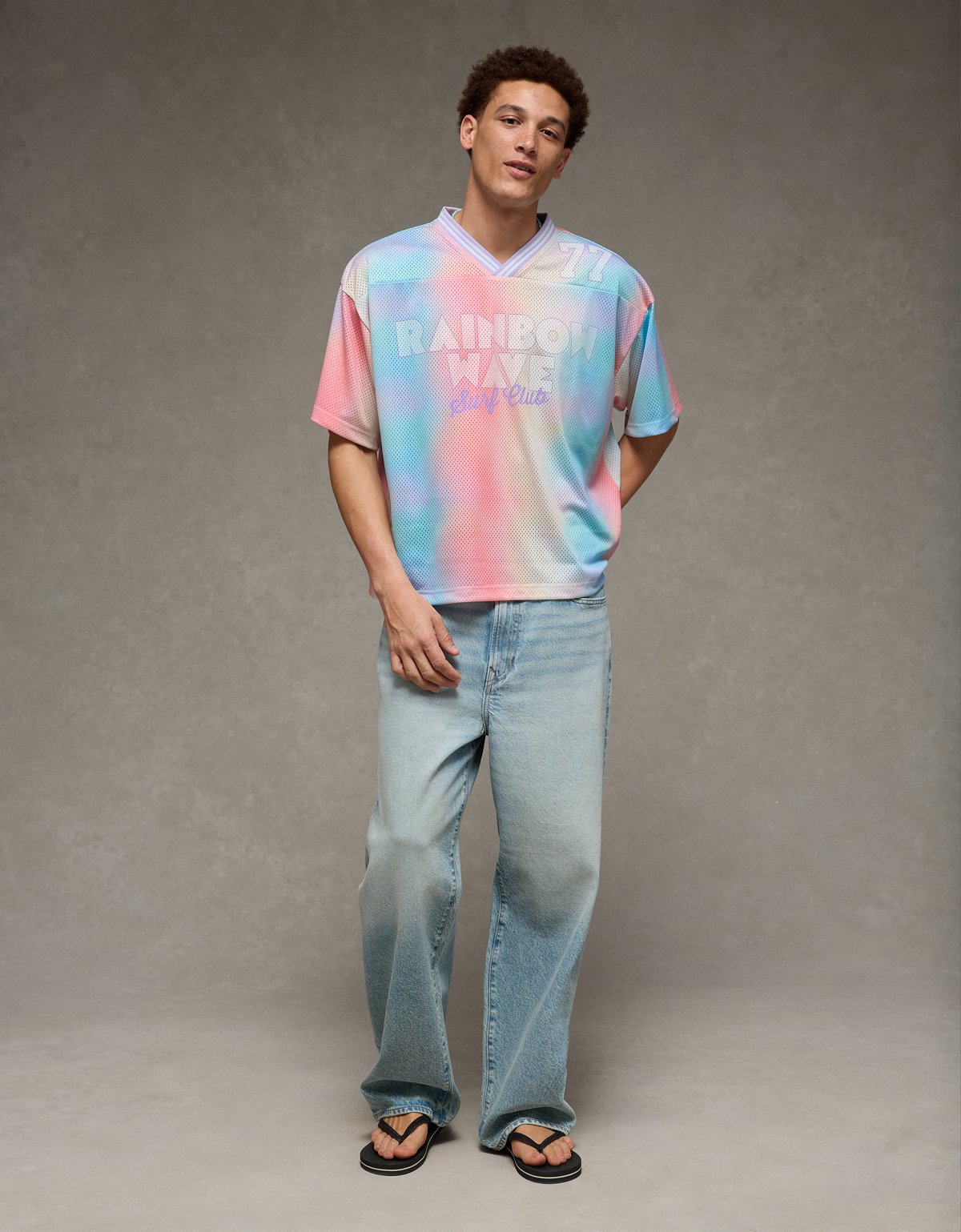 AE Pride Boxy Graphic Mesh T-Shirt - image 5