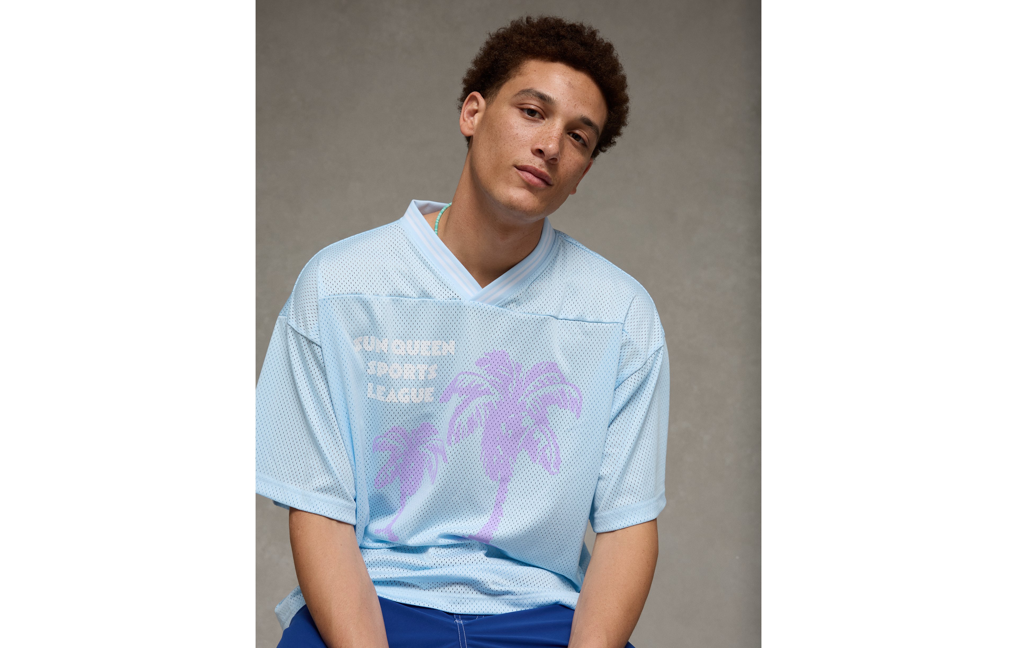 AE Boxy Fit Pride Graphic Mesh Jersey