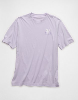 AE Standard Fit Lightweight Logo Graphic T-Shirt Men's Lavender M Tall