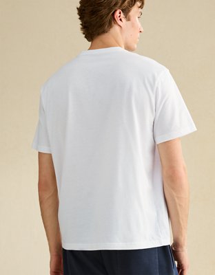 Мужская футболка American Eagle AE Standard Fit Graphic Logo, цвет: Белый, вариант 1 — фото 2