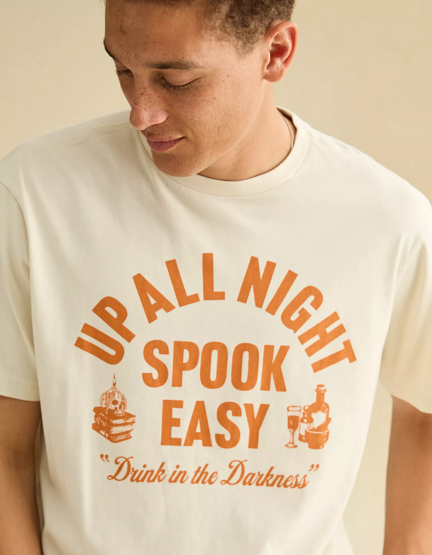 AE Standard Fit Halloween Graphic T-Shirt