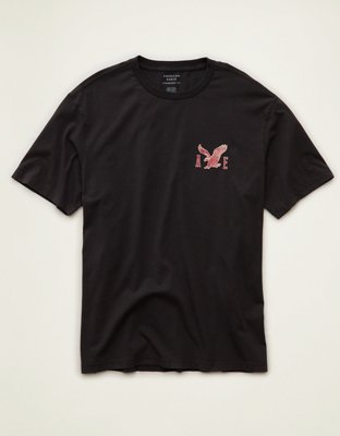 AE Standard Fit Graphic Logo T-Shirt Men's Dusted Slate M