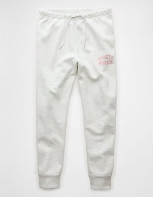 AE 24/7 Wisconsin Badgers Graphic Jogger Men's Heather Frost XXS